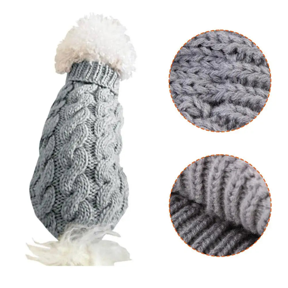 Pet Dog Clothes Sweater Fashion Autumn Winter Warm Dog Sweater Knitted Coat Knitwear for Small Puppy Clothing PawPrint Treasures