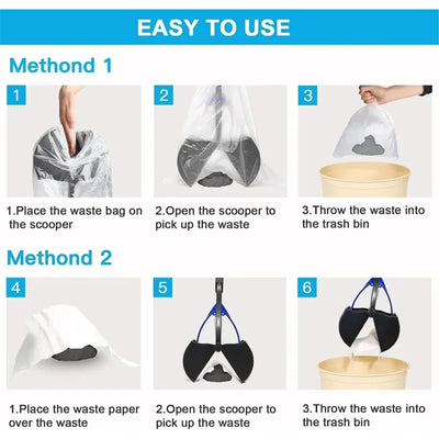 Pet Poop Picker Long Handle Foldable Dog Poop Scoop Outdoor Cleaning Tool Dog Waste Cleaning Supplies