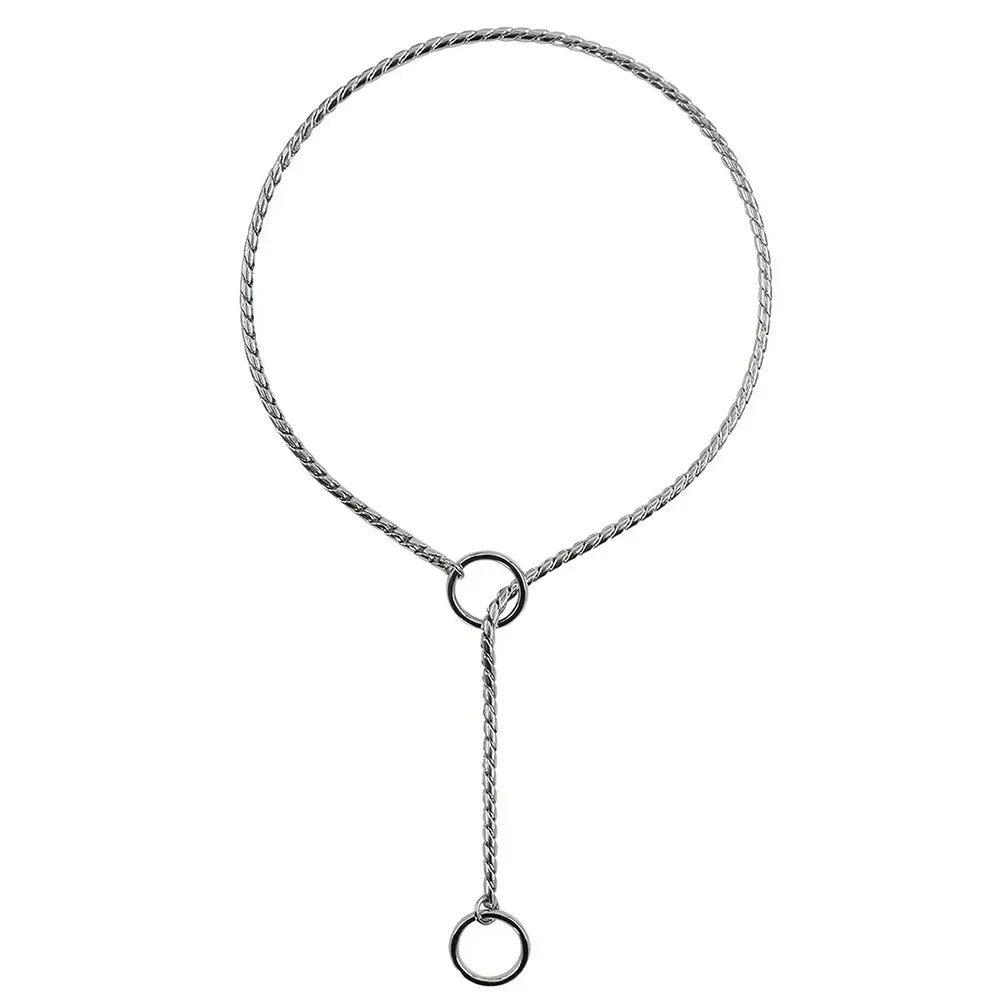Stainless Steel Dog Choke Chain Collar Puppy Metal Snake Chain Pet Show Slip Collar Choker for Training Small Medium Large Dogs