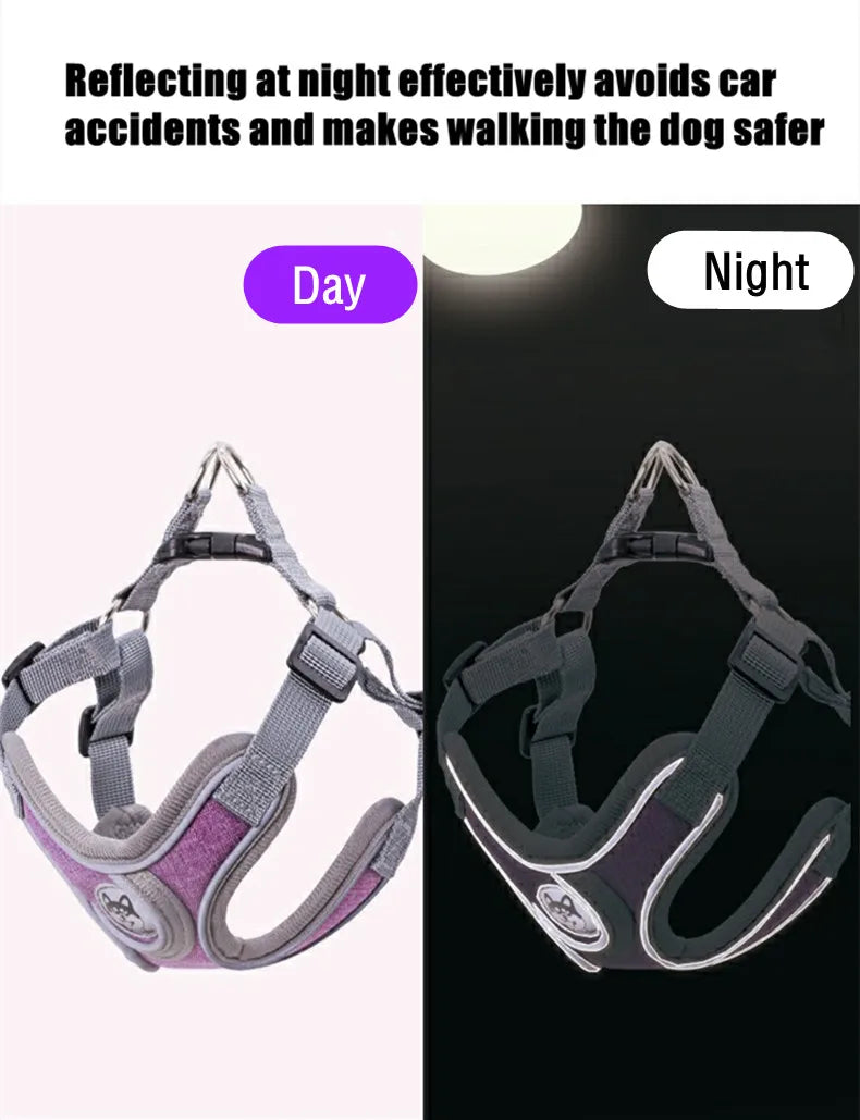 Dog Harness Adjustable Pet Harness Vest For Small Large Dog Cat Reflective Mesh Puppy Cat Chest Strap Dog Accessories