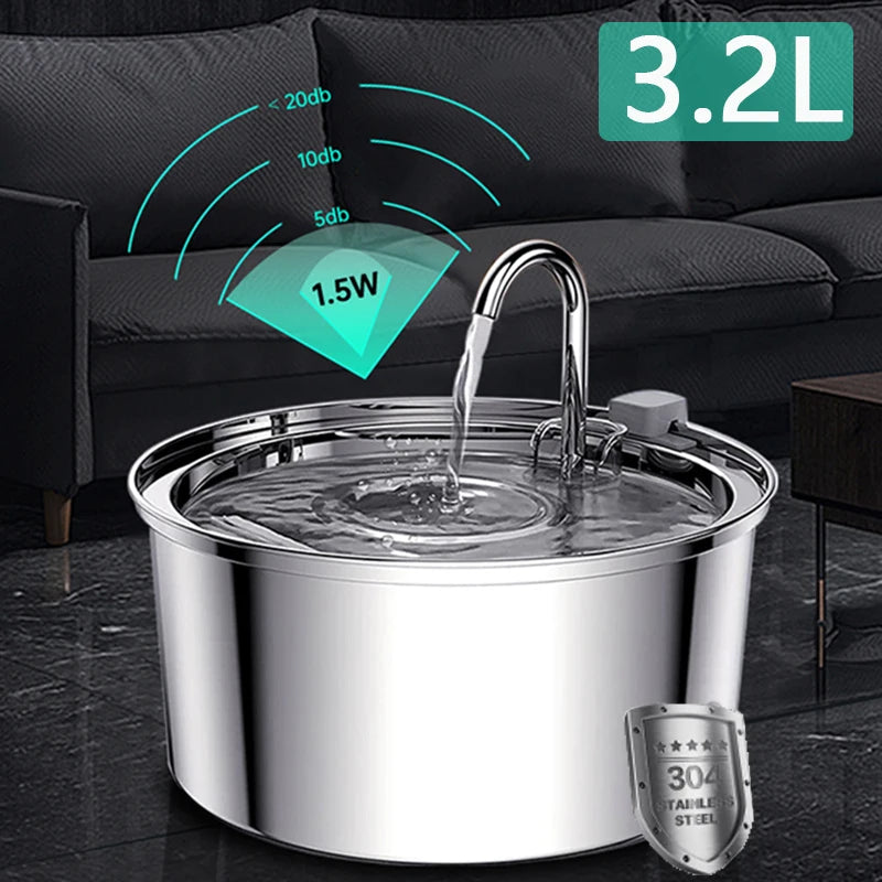 Automatic Cat Water Fountain,Intelligent Pet Water Dispenser With Filter,Drinking Fountain For Cats Dogs,Ultra Quiet Water Pump
