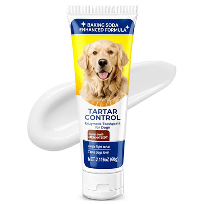 Baking Soda Fortified Formula Enzyme Toothpaste Helps Dogs Freshen Their Breath, Control Tartar and Soothe Their Gums 60g