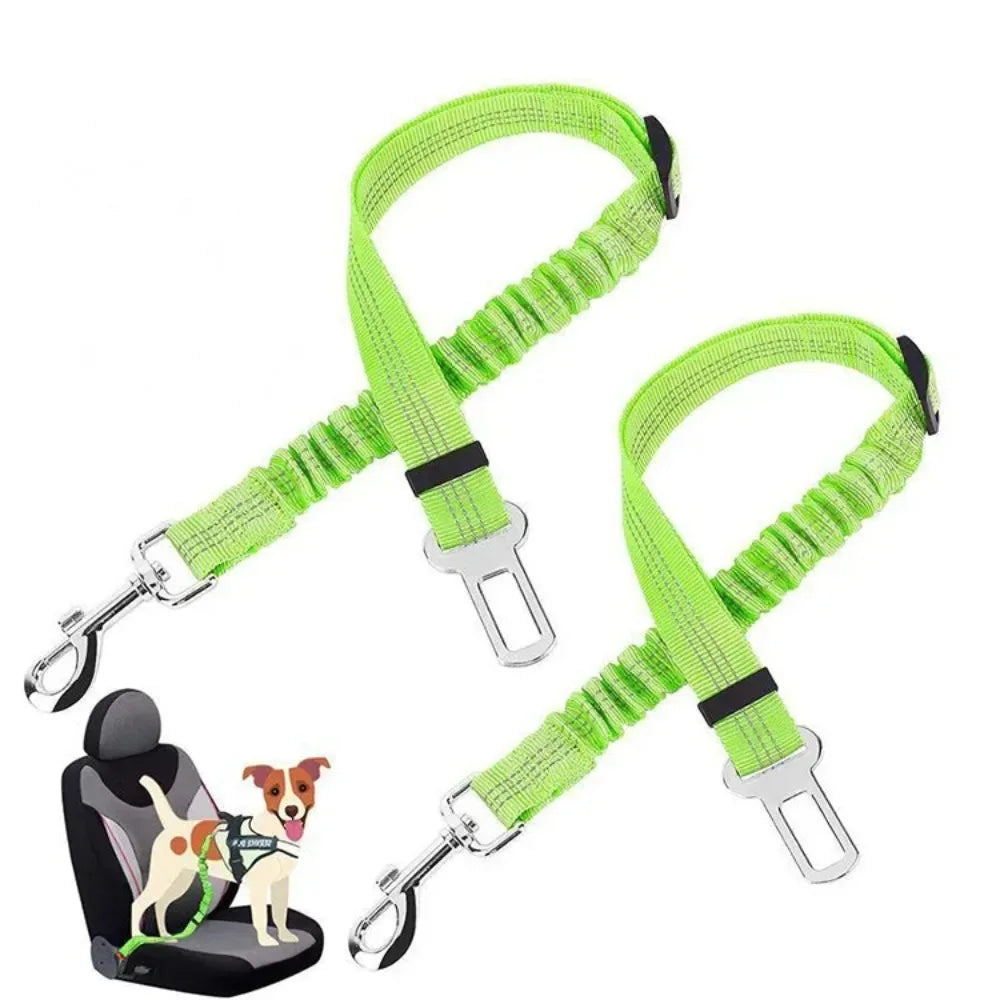 Elastic Nylon Dog Seat Belt for Small Large Dogs Adjustable Reflective Durable Lead Puppy Travel Car Safety Rope Dog Harness