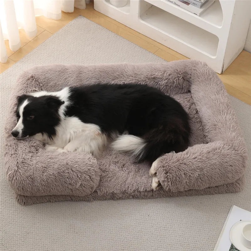 Luxury Winter Warm Large Dog Sofa Bed Dog Kneel Cat Mats House Cushion Pet Sleeping Sofa Beds Mat for Large and Small Dog PawPrint Treasures