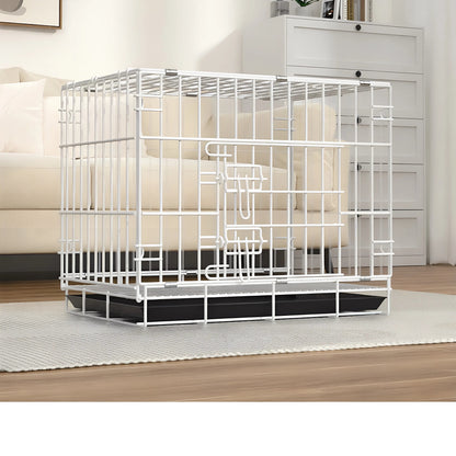Dog Cage, Small and Medium-Sized Dog, Pet Cage, Fence, Thickened, Large Dog, Household Folding Dog Bed, Car Cage, Cat Cage PawPrint Treasures