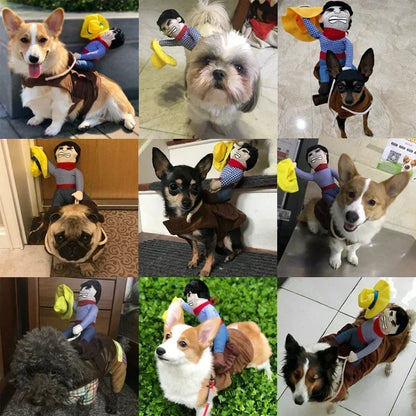 Dog Clothes Funny Cosplay Halloween Costume Puppy Kitty Cowboy Clothing Creative Pet Novelty Party Outfits Bulldog Pug Chihuahua PawPrint Treasures