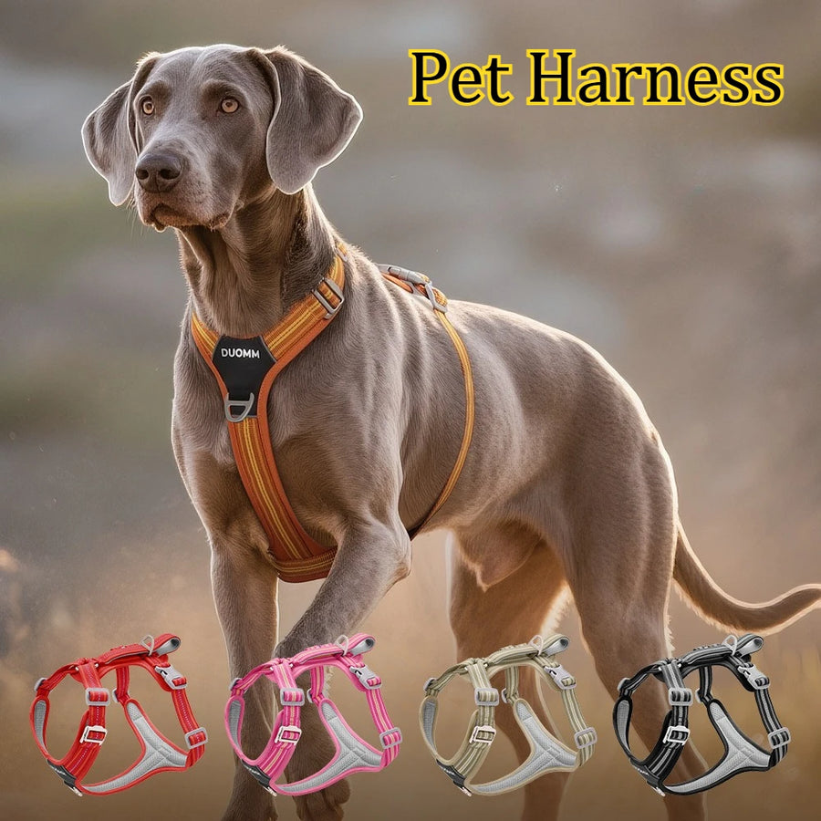 Dog Leash Anti-Pull Pet Harness Comfortable Outdoor Dog Leash Reflective Dog Harness Durable and Stain-Resistant