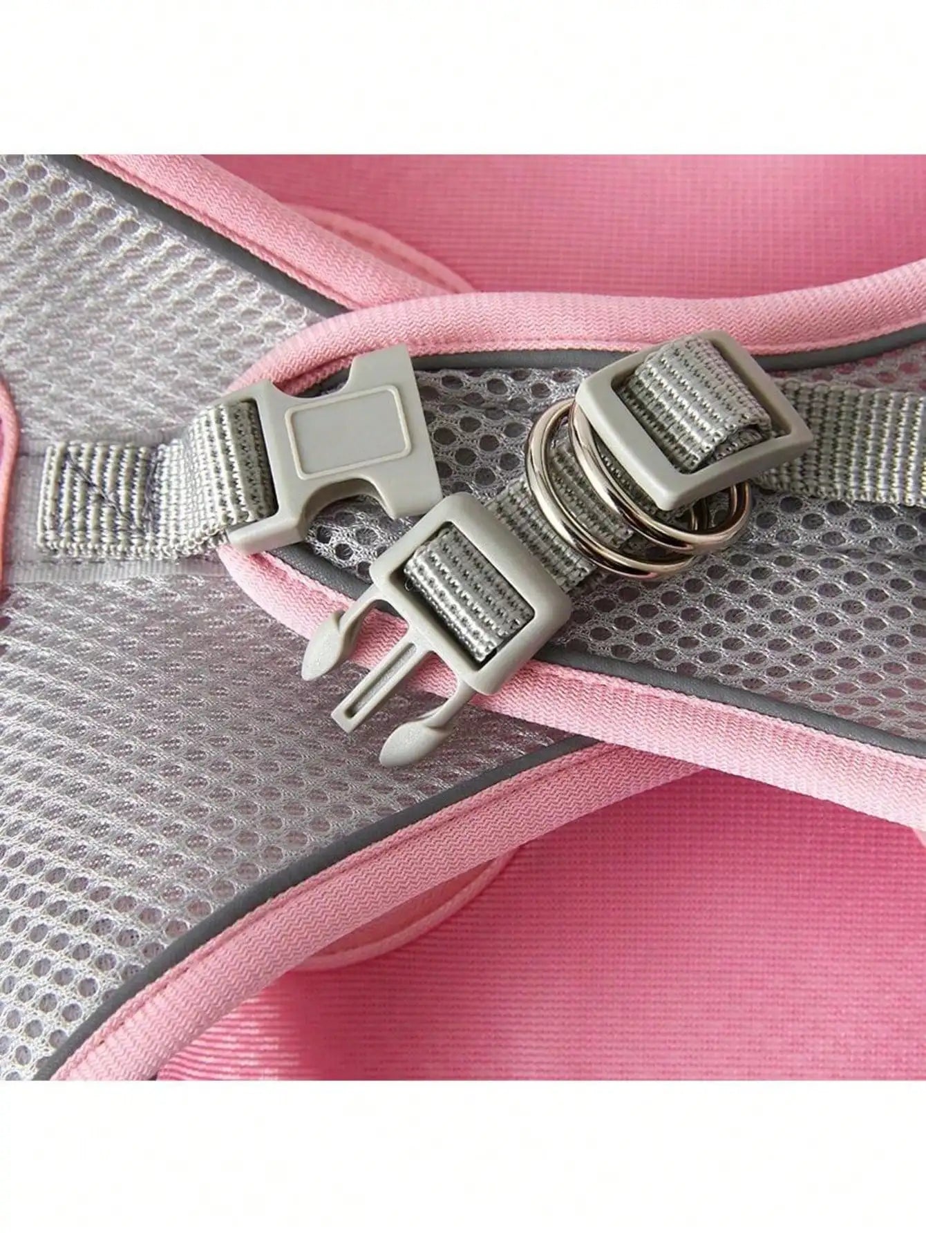 1set Dog harness Adjustable Breathable Reflective Pet Harness With Leash Made Of Polyester Mesh Fabric Suitable For Cats Dogs
