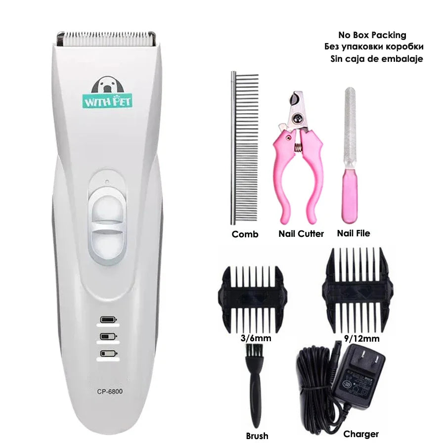 Electrical Pet Dog Hair Trimmers Professional Clippers Grooming Tool Rechargeable Cat Shavers Hair Cutter Dog Haircut CP6800