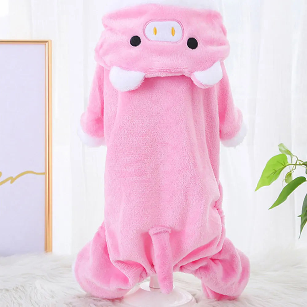 1 Piece of Piggy Pattern Pet Clothing for Kittens and Puppies - Cotton and Wool Knitted Fabric for Autumn and Winter Clothing Suitable for Small, Medium and Large Dogs PawPrint Treasures