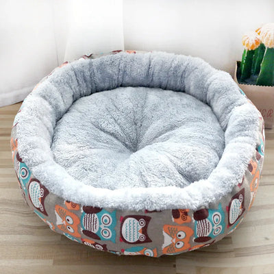 Pet Supplies Cat Nest Dog Nest Round Comfortable Cotton Nest Dog and Cat Seasonal Universal Nest Small and Medium sized Dogs