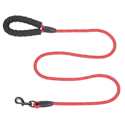 1.5m Reflective Dog Leash Nylon Anti-Pull Padded Handle Tear-Resistant Rope Medium Large Dog Leash Training Heavy-Duty Walking