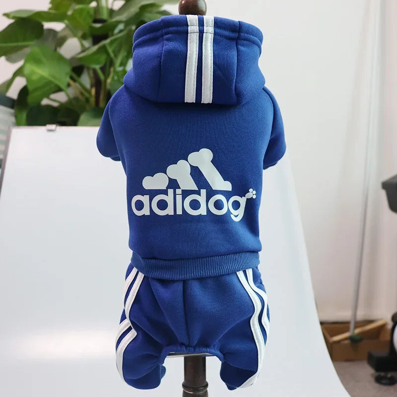 Winter Clothes for Small Dogs Sport Dog Hoodie Fleece Overalls for Small Breeds Dogs Sport Puppy Sweatshirt 4 Legs Dog Jumpsuit