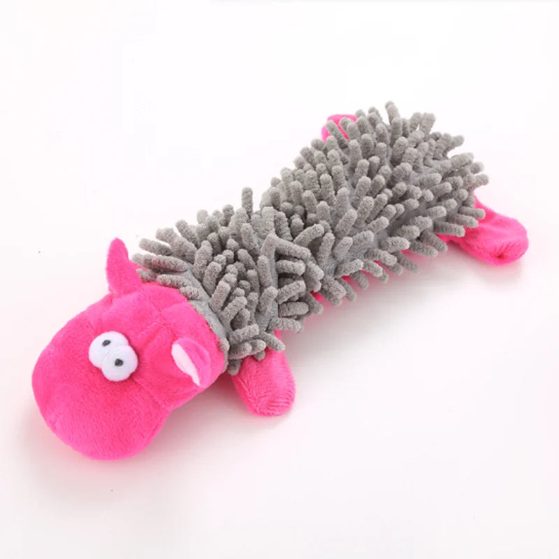 New Plush Squeaky Puppy Chew Toys Interactive Teething Training Dog Toys for Small Dogs Cute Donkey Design