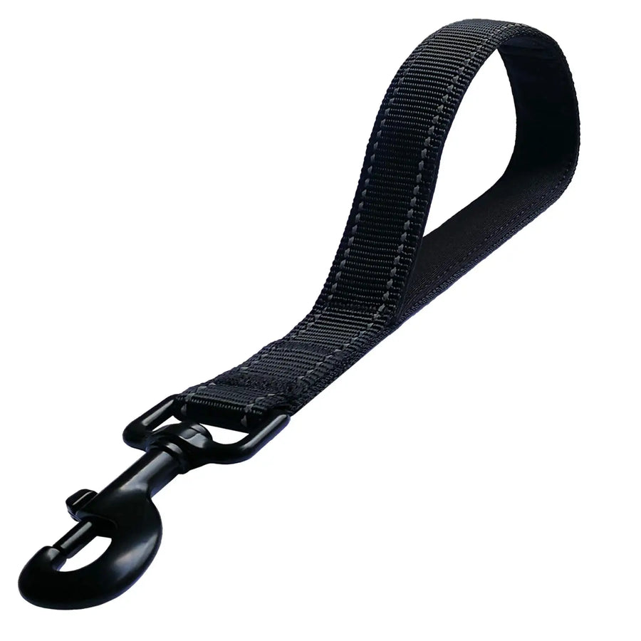 Heavy-Duty Reflective Nylon Dog Leash with Padded Handle - Short, Striped Design for Training & Control - Ideal for Large & Medi