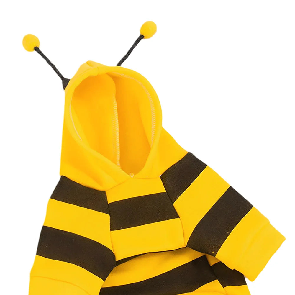 Pet Cat Dog Clothing Spring Autumn Thin Fleece Sweater, Ragdoll Dog Bee Pet Apparel, 1PC PawPrint Treasures