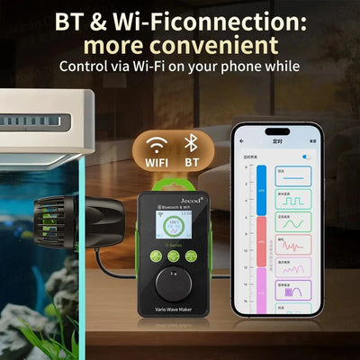 Jebao Jecod GMP Series Cordless Wave Maker Pump with APP Control, WIFI & Bluetooth Silent Frequency Conversion Flow Pump for Mar
