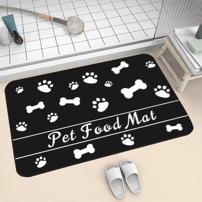 Pet Feeding Dropshipping Pet Placemat for Food and Water Bowl with Waterproof Rubber Backing Quick Dry Water Mat for Dog Cat