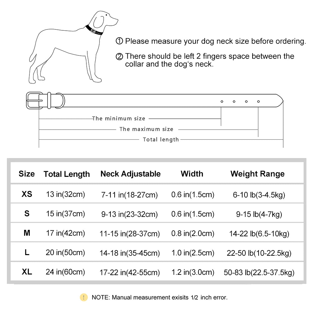 Custom Leather Dog Collar Soft Padded Dog Collars Personalized Pet ID Necklace Free Engraved Name Paw For Small Medium Dogs Pug