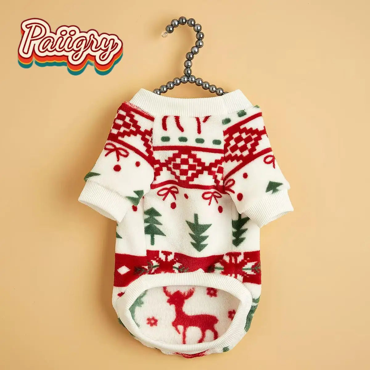Cat and Dog Winter Christmas Pullover Fleece Sweatshirt, Warm for Winter, Soft and Comfortable, Machine Washable, Suitable for S
