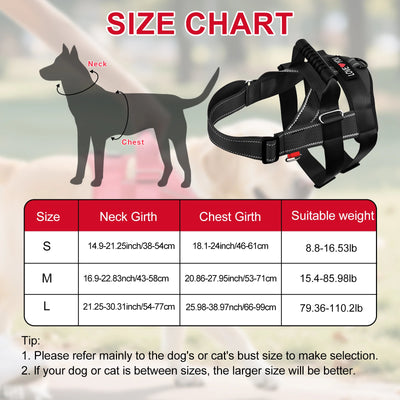 No Pull Dog Harness Adjustable Dog Harness With 5pcs Dog Patch Breathable Reflective Pet Harness for Small Medium Large Dogs