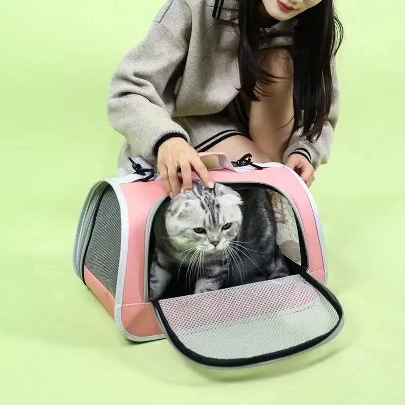 Pet Outing Portable Cat Dogs Handbag Summer Breathable Carrier Travel Puppy Kitten Single Shoulder Bag Pet Carrying Bag Supplie
