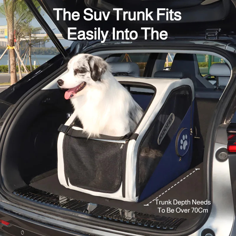Pet Car Cage Safety Kennel Escape Prevention Cat and Dog Travel Fixed Dog Cage Portable and Breathable Pet Products PawPrint Treasures