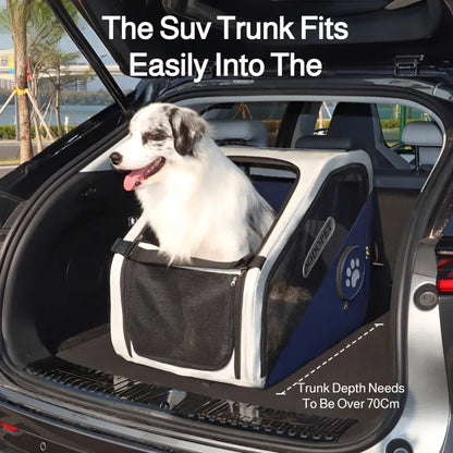 Pet Car Cage Safety Kennel Escape Prevention Cat and Dog Travel Fixed Dog Cage Portable and Breathable Pet Products PawPrint Treasures