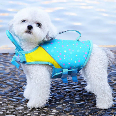 Dog Life Jacket with Traction Pet Life Vest for Small Medium Large Dogs Swimming Summer Clothing for Dogs Cat Playing with Water
