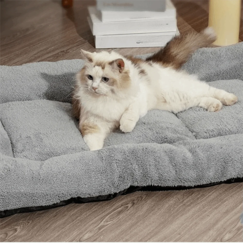 Warm Dog Bed Mat Surrounding Style Super Soft Pet Plush Pad Comfortable Non-slip Cat Cage Mattress for Cats and Dogs