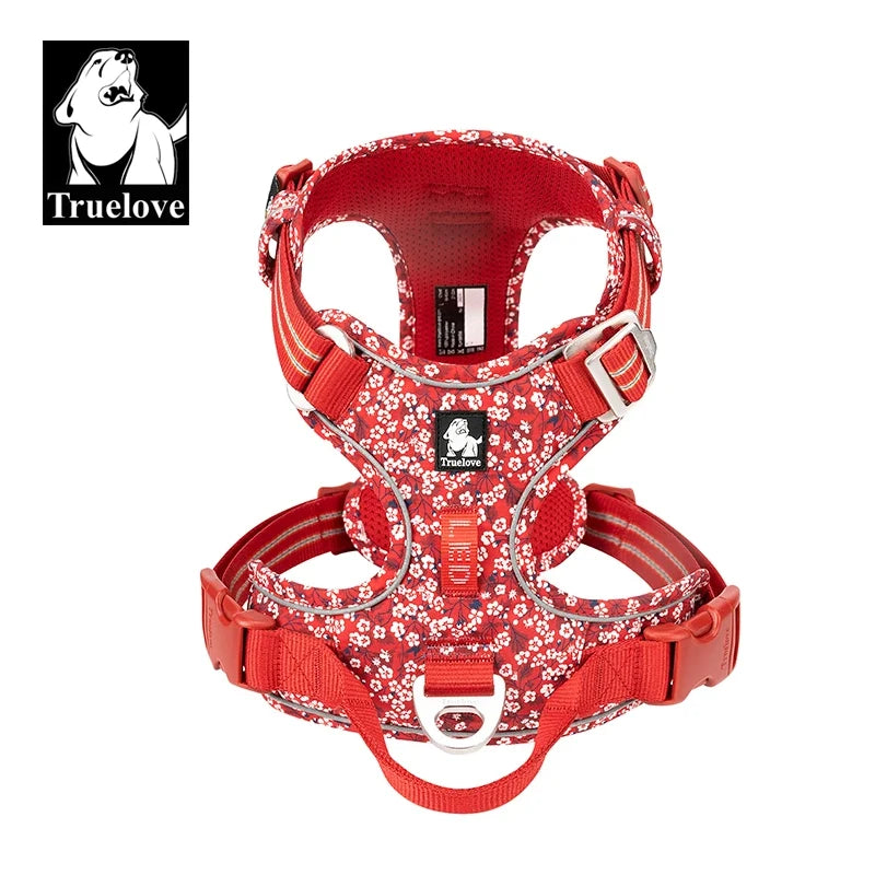 TRUE LOVE TLH5654 No Pull Dog Harness Nylon Reflective Adjustable Step-in Comfortable Pet Harness