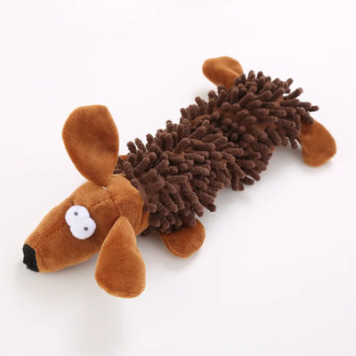 New Plush Squeaky Puppy Chew Toys Interactive Teething Training Dog Toys for Small Dogs Cute Donkey Design