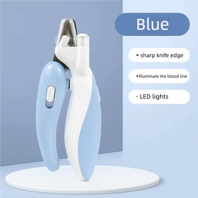 LED Illuminated Pet Nail Trimmer Dog Cat Claw Cutter Portable Grooming Scissors Sharp Blade Pet Nail Clipper Pet Accessories