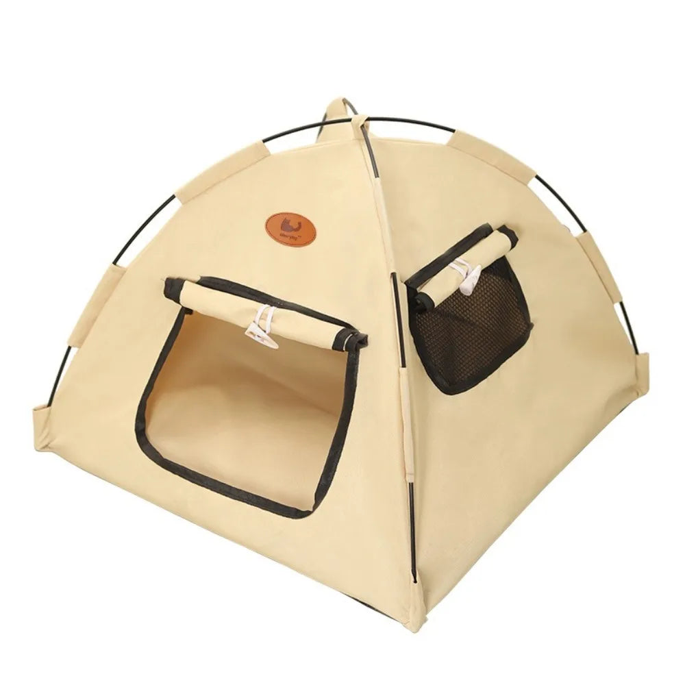 Portable Foldable Pet Cat Tent Closed Design Breathable Cat Sleep House Large Stable Pet Kennel Indoor Use