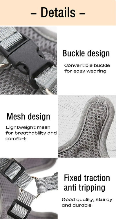 Dog Harness Adjustable Pet Harness Vest For Small Large Dog Cat Reflective Mesh Puppy Cat Chest Strap Dog Accessories