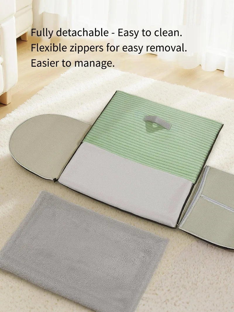 Winter thickened closed pet bed - Portable dog house  Cat shelter - Large medium-sized dog enclosure with washable mattress