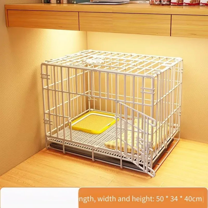 Large Space House For Dogs Pet Supplies Pet Villa Dog Cage With Toilet Tray Puppy House Iron Mesh Dog Cage Indoor Duplex Luxury PawPrint Treasures