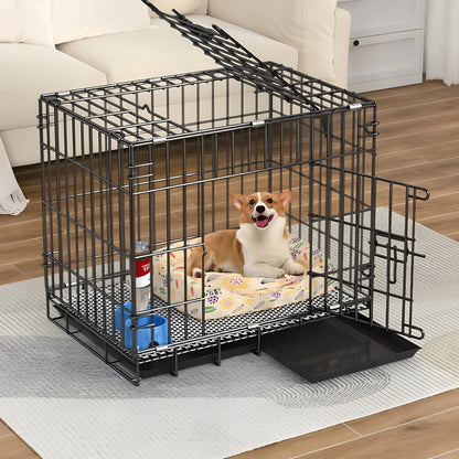 Dog Cage, Small and Medium-Sized Dog, Pet Cage, Fence, Thickened, Large Dog, Household Folding Dog Bed, Car Cage, Cat Cage PawPrint Treasures