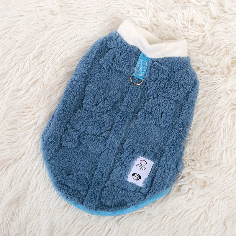 Pet Autumn and Winter Fleece Clothes Dog Cat Warm Coat Small Dogs Clothing Chihuahua Costumes PawPrint Treasures