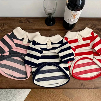 Fashion Pet Dog Striped Shirt Summer Puppy Clothes Cute Cat Vest Breathable Dog Thin Shirt Pet Kitten Clothing Chihuahua Clothes PawPrint Treasures
