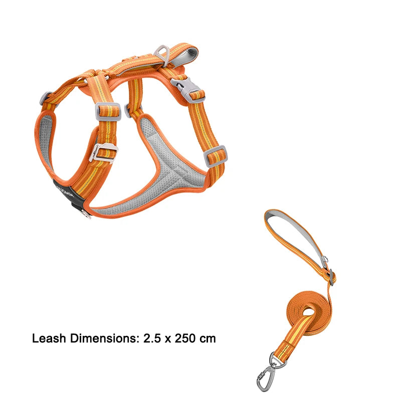 Dog Leash Anti-Pull Pet Harness Comfortable Outdoor Dog Leash Reflective Dog Harness Durable and Stain-Resistant