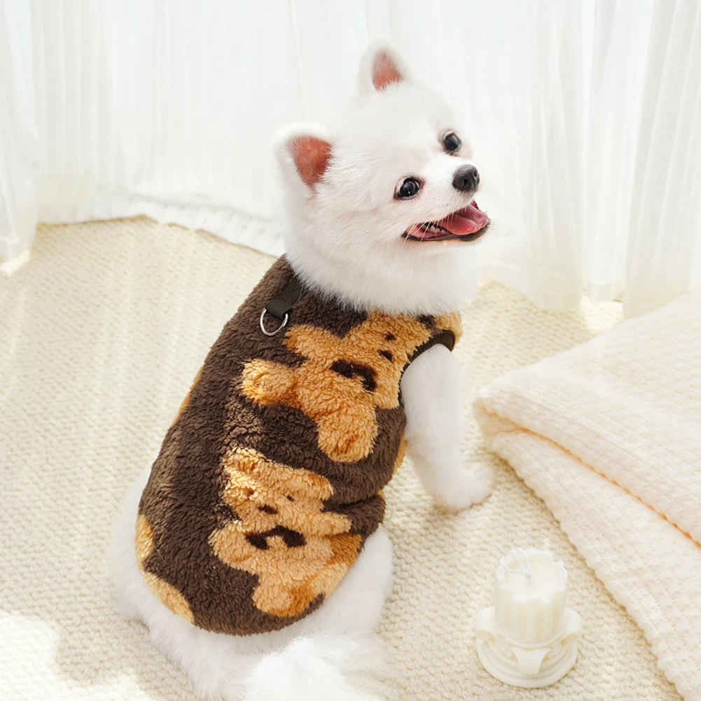 M-7XL Pet Warm Flannel Clothes Winter Dog Cat Coat Pet Clothes 5-35kg Bichon French Bulldog Clothes Pajamas PawPrint Treasures