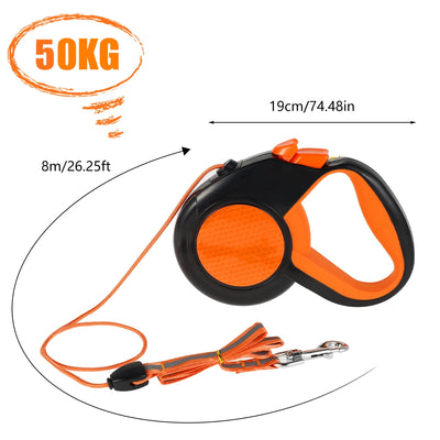 8m 50kg Dog Leash Retractable Roulette Collar for Small Big Dog Accessories Adjustable Durable Walking Hiking Bulldog Rope