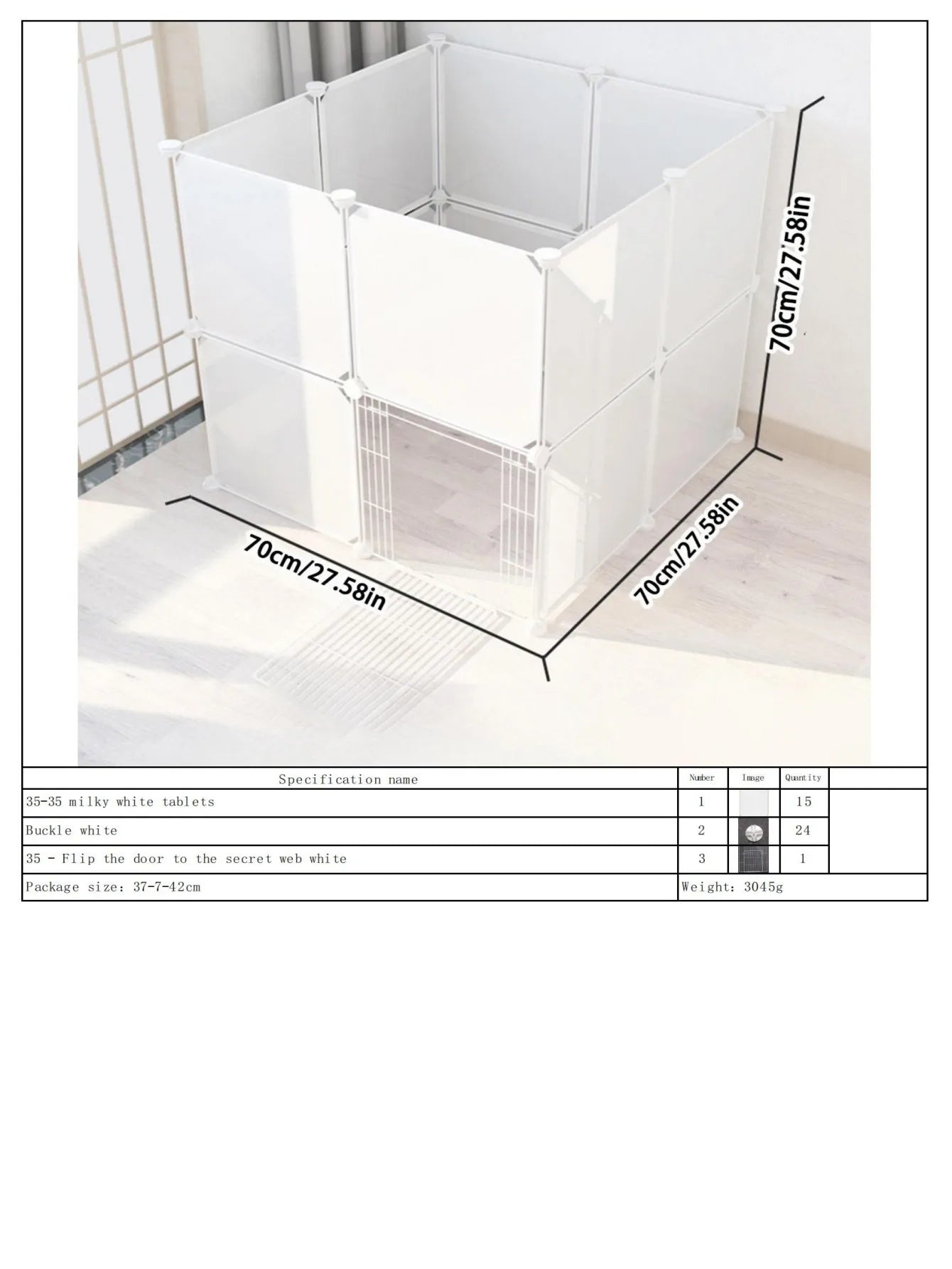 Multifunctional DIY Pet Fence Dog Fence Transparent Dog Fence Dog Cage Cat Fence Rabbit Isolation Fence