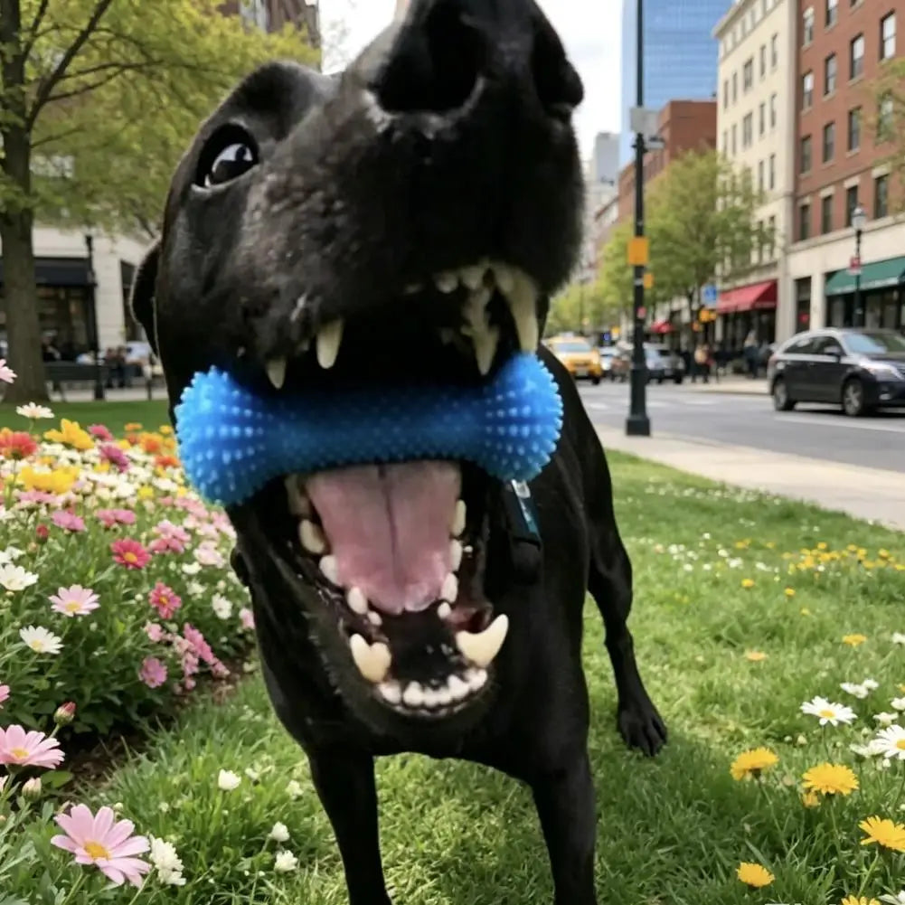 Dual-Action Canine Dental Prop Reusable Dental Chews For Dogs Interactive Dog Dental Chew Toy For Teeth Cleaning Brushing