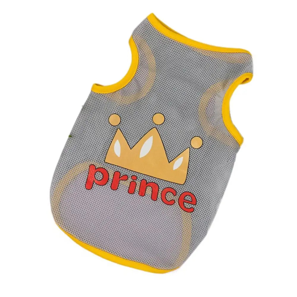 Cute Cartoon Pet Dog Clothes Summer Thin Mesh Dog Cat Vest Cat Teddy Bear Pomy Pet Puppy Breathable Cool Clothing Dog Costume PawPrint Treasures