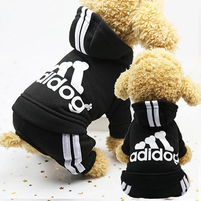 Winter Clothes for Small Dogs Sport Dog Hoodie Fleece Overalls for Small Breeds Dogs Sport Puppy Sweatshirt 4 Legs Dog Jumpsuit