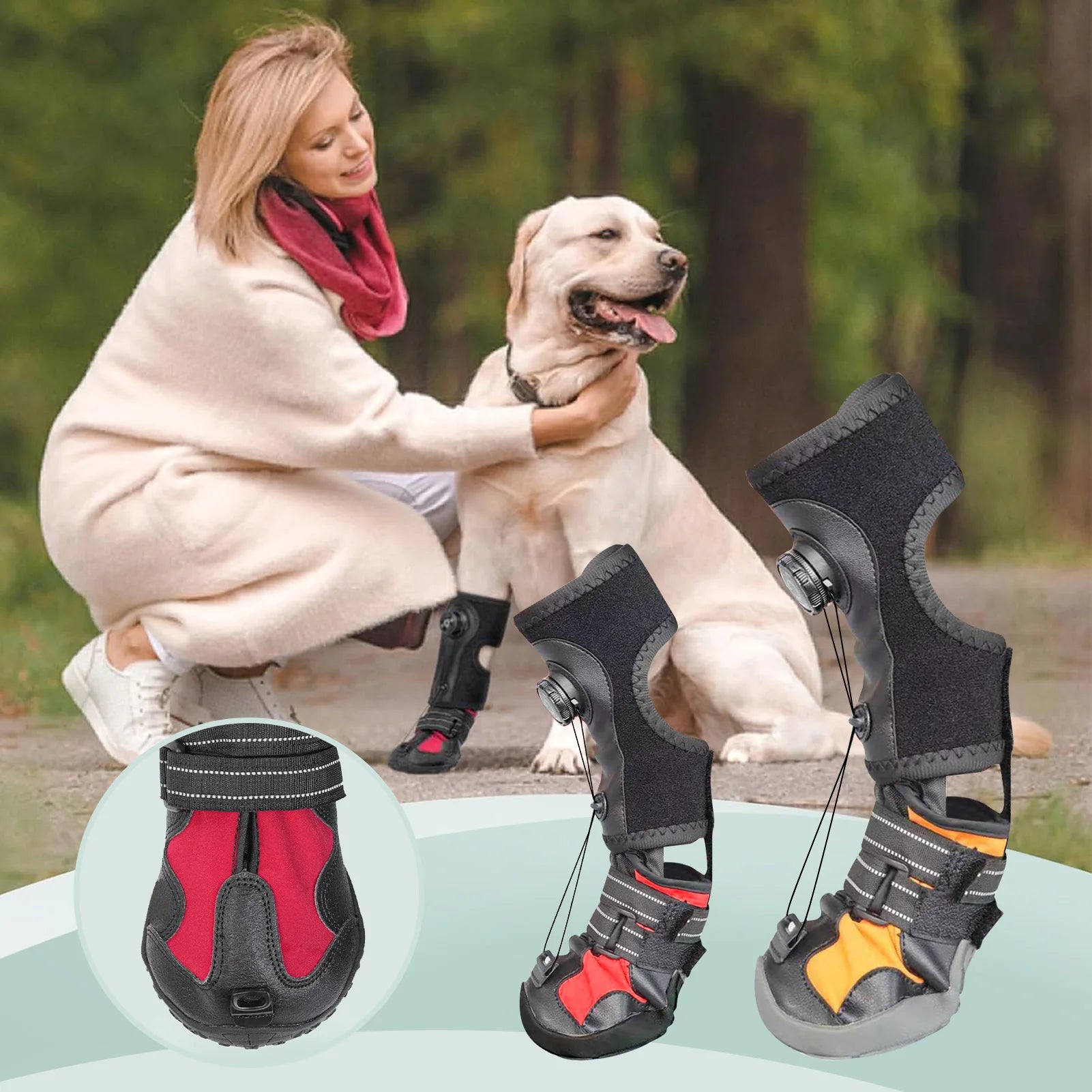 Drops Foot Brace No Knuckling Boot Brace For Dog Corrective Dog Shoes To Safely Lift Toes Hard Anti-Skid Sole Paw Protection