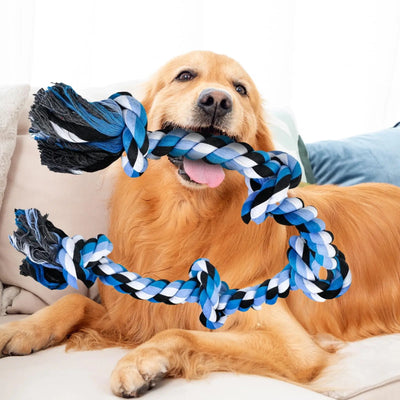 35" Indestructible Dog Rope Toy - Heavy Duty Chew & Teeth Cleaner for Large Dogs