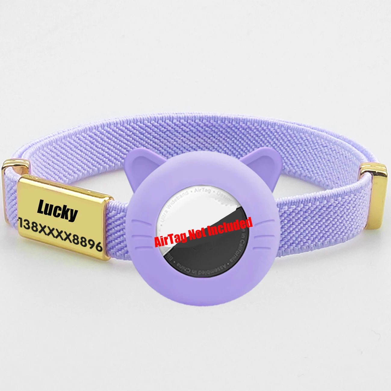 New Breakaway AirTag Tracker Cat Collar Free Custom Name Tag Kitten Collar with GPS Holder Case Anti-lost Adjustable Pet Collars